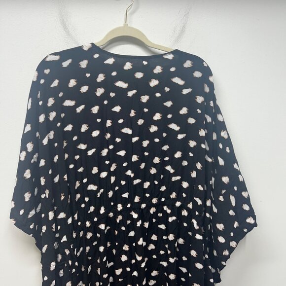 NWT Swim Cover-Up Dress Black & White Abstract Print By Cacique 22/24 - Picture 8 of 10